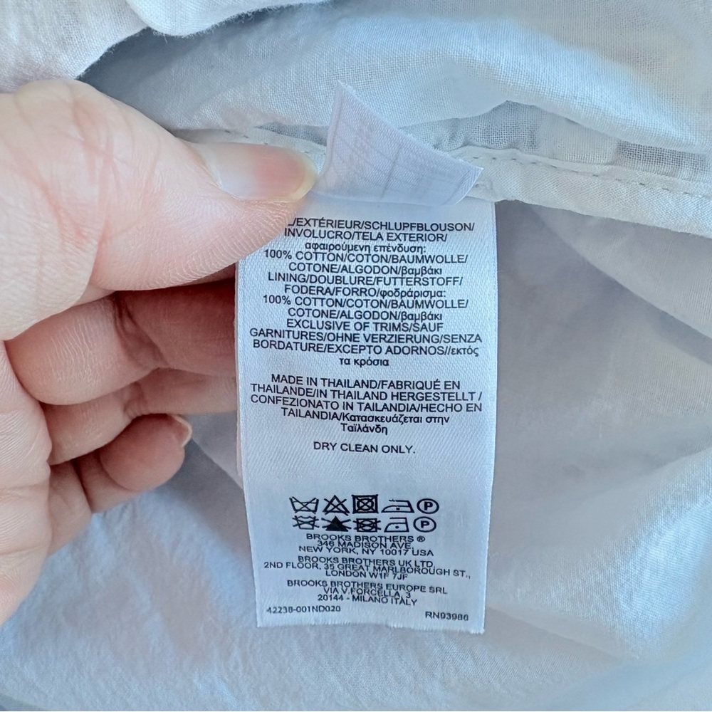 Brooks Brothers Blue and White Patterned Dress - Picture 8 of 11